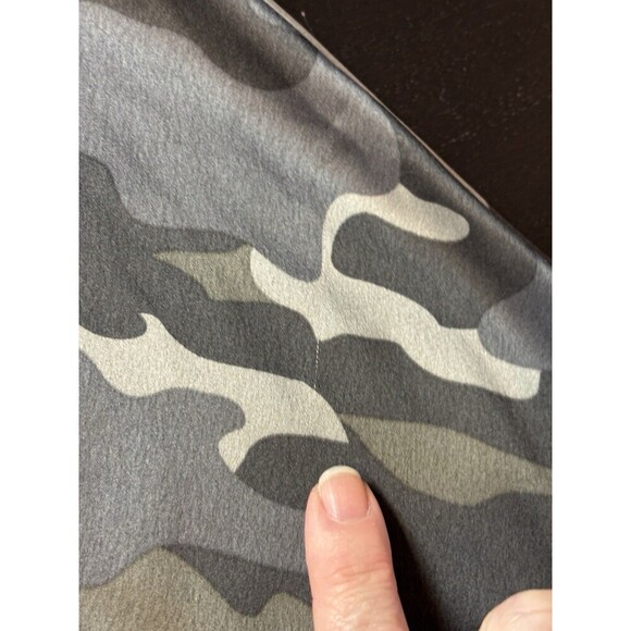 Express Slip Skirt Grey Black Camo Print Medium Midi Bias Cut - Picture 7 of 12